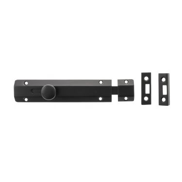 Click Here To Enlarge This Photo Of Atlantic - ASB6MB Solid Brass Surface Door Bolt 6" - Matt Black