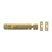 Atlantic - ASB6SB Solid Brass Surface Door Bolt 6" - Satin Brass
