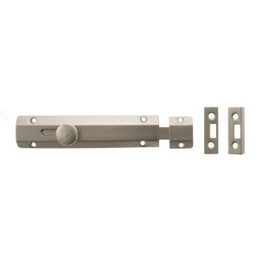 Click Here To Enlarge This Photo Of Atlantic - ASB6SN Solid Brass Surface Door Bolt 6" - Satin Nickel