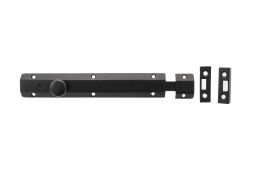 Atlantic - ASB8MB Solid Brass Surface Door Bolt 8" - Matt Black