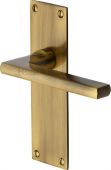 TRI1310-AT Heritage Brass Door Handle Lever Latch Trident Design Antique Brass Finish
