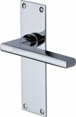 TRI1310-PC Heritage Brass Door Handle Lever Latch Trident Design Polished Chrome Finish