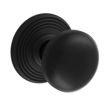 Click Here To Enlarge This Photo Of DK39CMB - Carlisle Brass Delamain Ringed Mushroom Mortice Knobs (Concealed Fix) Matt Black