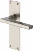 TRI1310-SN Heritage Brass Door Handle Lever Latch Trident Design Satin Nickel Finish