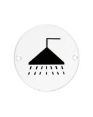 ZSS04-PCW - Zoo Hardware 76mm Shower Disc Symbol - Powder Coated White