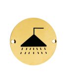 ZSS04-PVDSB - Zoo Hardware 76mm Shower Disc Symbol - PVD Satin Brass