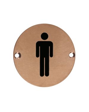Click Here To Enlarge This Photo Of ZSS01-PVDBZ - Zoo Hardware 76mm Male Disc Symbol - PVD Bronze