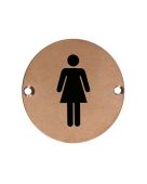 ZSS02-PVDBZ - Zoo Hardware 76mm Female Disc Symbol - PVD Bronze
