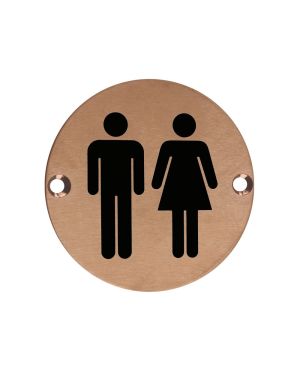 Click Here To Enlarge This Photo Of ZSS03-PVDBZ - Zoo Hardware 76mm Unisex Disc Symbol - PVD Bronze