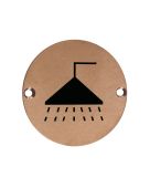 ZSS04-PVDBZ - Zoo Hardware 76mm Shower Disc Symbol - PVD Bronze