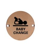 ZSS08-PVDBZ - Zoo Hardware 76mm Baby Change Disc Symbol - PVD Bronze