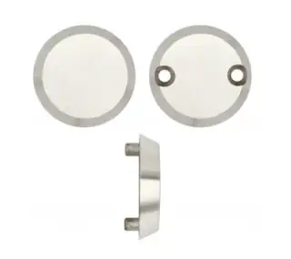 ZS-AL000-SSS - Zoo Hardware Satin Stainless Steel Anti-Ligature Blank Escutcheons with Bolt Through Fixings