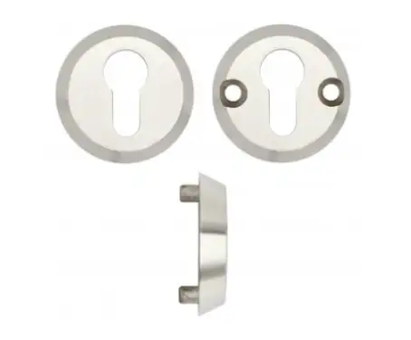 Click Here To Enlarge This Photo Of ZS-AL001-SSS - Zoo Hardware Satin Stainless Steel Anti-Ligature Euro Profile Escutcheons with Bolt Through Fixings