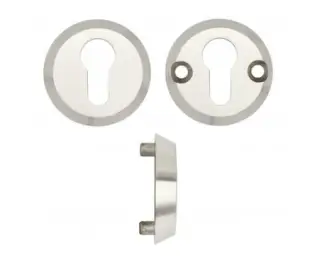 ZS-AL001-SSS - Zoo Hardware Satin Stainless Steel Anti-Ligature Euro Profile Escutcheons with Bolt Through Fixings