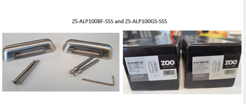 Click Here To Enlarge This Photo Of ZS-ALP250BF-SSS - Zoo Hardware Satin Stainless Steel Anti-Ligature Bolt Fix Pull Handle (250mm c/c)