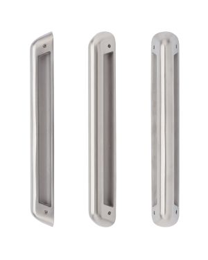 Click Here To Enlarge This Photo Of ZS-ALP250GS-SSS - Zoo Hardware Satin Stainless Steel Anti-Ligature Grub Screw Pull Handle (for use with ZS-ALP250BF-SSS for back to back fixing)