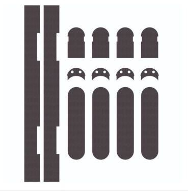 Click Here To Enlarge This Photo Of ES1131 - Carlisle Brass Eurospec Concealed Hinge Self Adhesive Intumescent Fire Kit (FD30/60) to suit 3D Ceam Hinge 1131