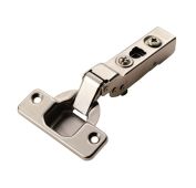 H4.100.35.20 Fingertip Design Half Overlay Soft Close Hinge (C85B6A6F) Bright Nickel Plate