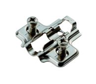 P4.100.35.02 Fingertip Design 2mm Mounting Plate with Euro Screw - Bright Zinc Plated