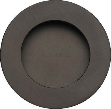 Click Here To Enlarge This Photo Of C1835-MB Heritage Brass Round Flush Pull Matt Bronze finish
