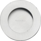 C1835-SC Heritage Brass Round Flush Pull Satin Chrome finish