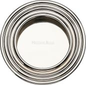 C1837-PNF Heritage Brass Round Reeded Flush Pull Polished Nickel finish