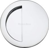 C1845-PC Heritage Brass Round Half Moon Flush Pull Polished Chrome finish