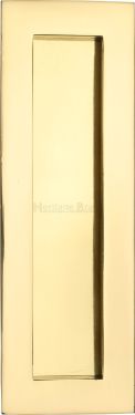Click Here To Enlarge This Photo Of C1855 175-PB Heritage Brass Rectangular Flush Pull 175 x 58mm Polished Brass finish