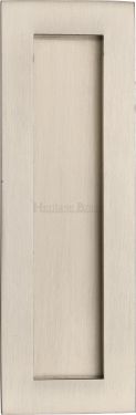 Click Here To Enlarge This Photo Of C1855 175-SN Heritage Brass Rectangular Flush Pull 175 x 58mm Satin Nickel finish