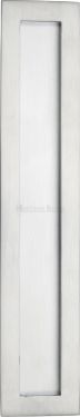 Click Here To Enlarge This Photo Of C1855 300-SC Heritage Brass Rectangular Flush Pull 300 x 58mm Satin Chrome finish