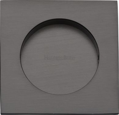 Click Here To Enlarge This Photo Of C1860-MB Heritage Brass Square Flush Pull 63 x 63mm Matt Bronze finish