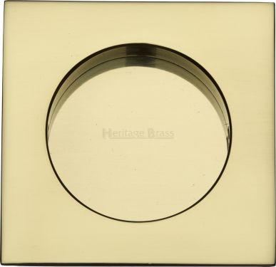 Click Here To Enlarge This Photo Of C1860-PB Heritage Brass Square Flush Pull 63 x 63mm Polished Brass finish