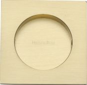C1860-SB Heritage Brass Square Flush Pull 63 x 63mm Satin Brass finish