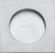 C1860-SC Heritage Brass Square Flush Pull 63 x 63mm Satin Chrome finish