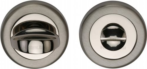 Click Here To Enlarge This Photo Of V0678-MC Heritage Brass Thumbturn & Emergency Release Mercury Finish (Satin Nickel And Polished Nickel)