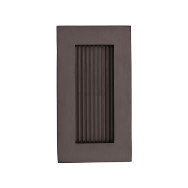 Click Here To Enlarge This Photo Of C1865 105-MB Heritage Brass Reeded Rectangular Flush Pull 105 x 58mmmm Matt Bronze finish