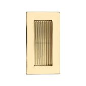C1865 105-PB Heritage Brass Reeded Rectangular Flush Pull 105 x 58mmmm Polished Brass finish