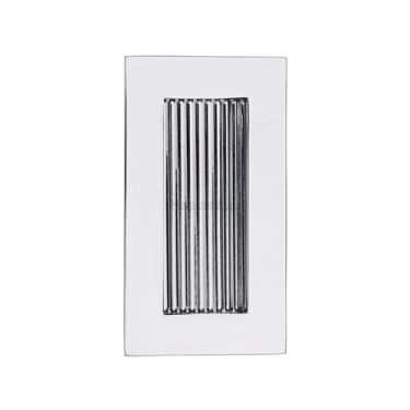 Click Here To Enlarge This Photo Of C1865 105-PC Heritage Brass Reeded Rectangular Flush Pull 105 x 58mmmm Polished Chrome finish