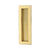C1865 175-PB Heritage Brass Reeded  Rectangular Flush Pull 175 x 58mm Polished Brass finish
