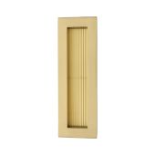 C1865 175-SB Heritage Brass Reeded  Rectangular Flush Pull 175 x 58mm Satin Brass finish