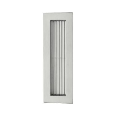 Click Here To Enlarge This Photo Of C1865 175-SC Heritage Brass Reeded  Rectangular Flush Pull 175 x 58mm Satin Chrome finish