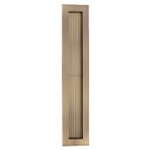 C1865 300-AT Heritage Brass Reeded Rectangular Flush Pull 300 x 58mm Antique Brass finish