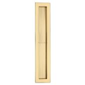 C1865 300-PB Heritage Brass Reeded Rectangular Flush Pull 300 x 58mm Polished Brass finish