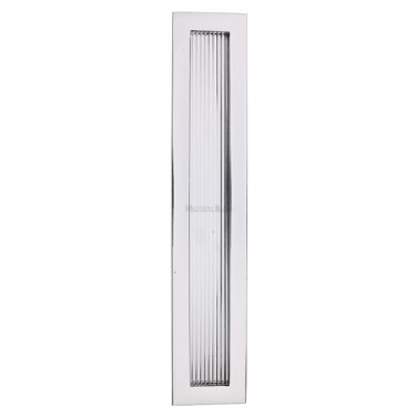 Click Here To Enlarge This Photo Of C1865 300-PC Heritage Brass Reeded Rectangular Flush Pull 300 x 58mm Polished Chrome finish