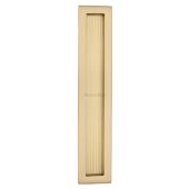 C1865 300-SB Heritage Brass Reeded Rectangular Flush Pull 300 x 58mm Satin Brass finish