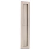 C1865 300-SN Heritage Brass Reeded Rectangular Flush Pull 300 x 58mm Satin Nickel finish