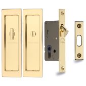 C1877-PB Heritage Brass Flush Pull Privacy Set 197mm Polished Brass finish