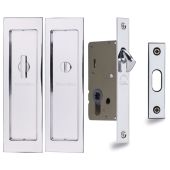 C1877-PC Heritage Brass Flush Pull Privacy Set 197mm Polished Chrome finish