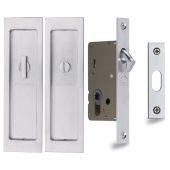 C1877-SC Heritage Brass Flush Pull Privacy Set 197mm Satin Chrome finish