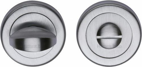 Click Here To Enlarge This Photo Of V0678-SC Heritage Brass Thumbturn & Emergency Release Satin Chrome Finish